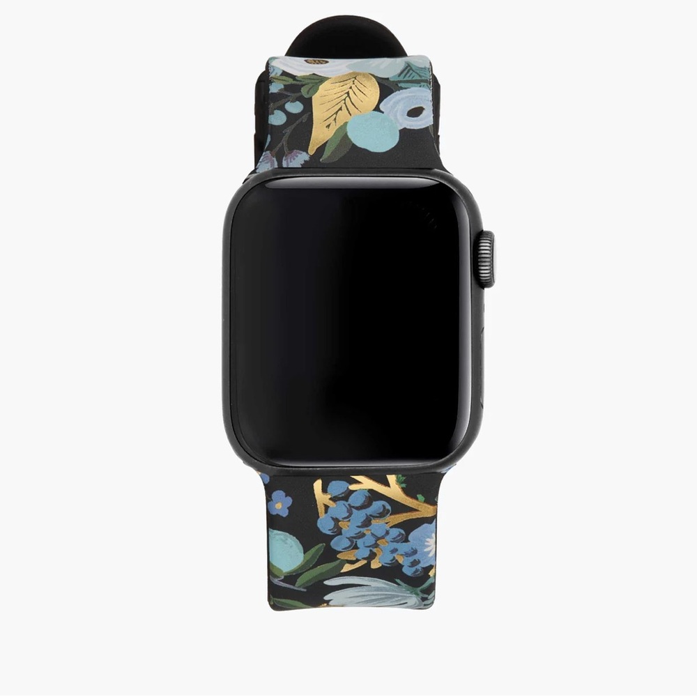 Rifle Paper Co. Floral Apple Watch Band in Blue, Gold